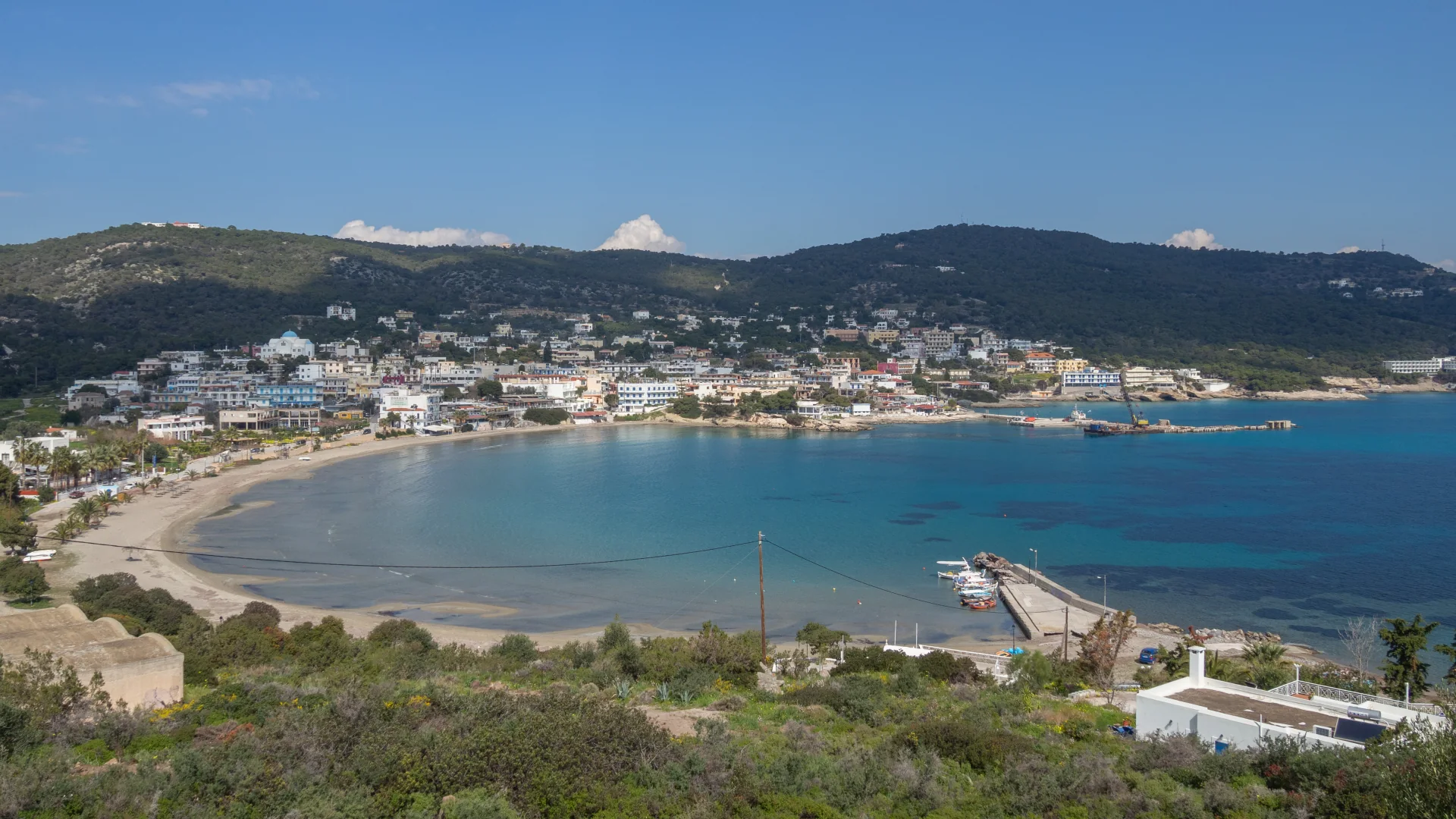 Agia Marina beach and bay on Aegina